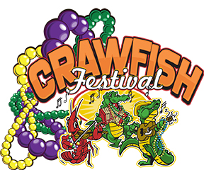 Crawfish Festival Logo with Beads