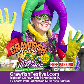 Crawfish Festival Mardi Gras Stilt Walker