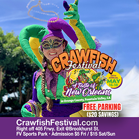 Crawfish Festival Mardi Gras Stilt Walker